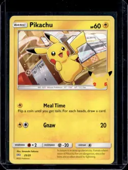 2021 Pokemon McDonald's 25th Anniversary Special Edition Pikachu #25/25 - Image 1