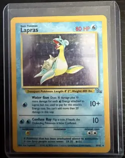 Lapras 10/62 Holo Rare Pokemon 1999 Fossil - Image 1