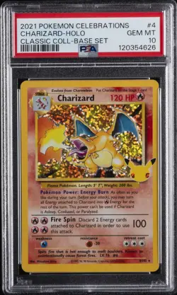 2021 POKEMON CELEBRATIONS CLASSIC COLLECTION #4 CHARIZARD-HOLO PSA 10 - Image 1