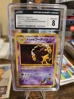 Sabrina's Alakazam Japanese Challenge From the Darkness Gym 2 Pokemon CGC 8 - Image 1