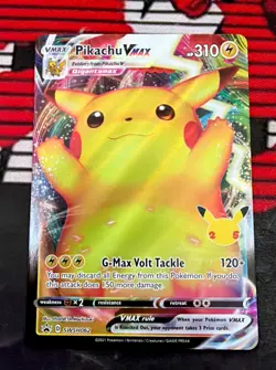 Pikachu VMAX SWSH062 BLACK STAR Promo Celebrations 25th Ann. Pokemon MINT - Image 1