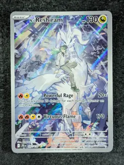 2025 Pokemon N'S RESHIRAM 167/159 Journey Together Illustration Rare Holo ENG - Image 1