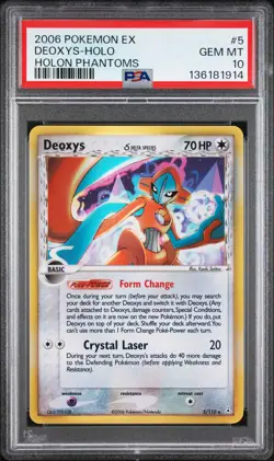 2006 POKEMON EX HOLON PHANTOMS #5 DEOXYS-HOLO PSA 10 - Image 1