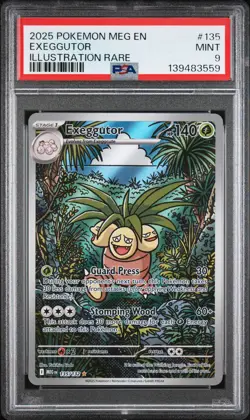 2025 POKEMON MEG EN-MEGA EVOLUTION ILLUSTRATION RARE #135 EXEGGUTOR PSA 9 - Image 1