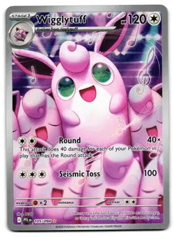 Wigglytuff 105/094 - Phantasmal Flames Illustration Rare Pokemon TCG - NM Card - Image 1