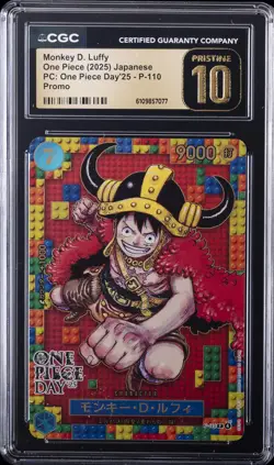 2025 ONE PIECE JPN PC: ONE PIECE DAY'25 PROMO MONKEY D. LUFFY CGC 10 PRISTINE - Image 1