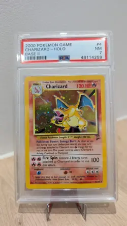 Pokemon Charizard Base Set 2 Holo Rare #4 PSA 7 - Image 1