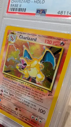 Pokemon Charizard Base Set 2 Holo Rare #4 PSA 7 - Image 2