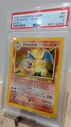 Pokemon Charizard Base Set 2 Holo Rare #4 PSA 7 - Image 3
