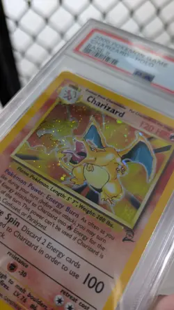 CHARIZARD 4/130 PSA 7 2000 BASE SET 2 HOLO POKEMON CARD ENGLISH - Image 3