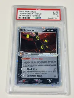 PSA 9 Umbreon ex 112/115 Unseen Forces Holo rare set pokemon TGC LOW POP 2005 - Image 1