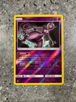Pokemon TCG Cards Mewtwo 75/214 Unbroken Bonds Reverse Holo Rare - Image 1