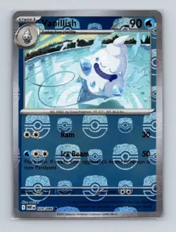 Vanillish 028 2025 Pokemon S&V White Flare Master Ball Reverse Holo Card NM+ - Image 1