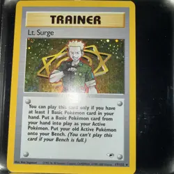 Lt. Surge - 17/132 - Pokemon Gym Heroes Unlimited Holo Rare Card WOTC NM - Image 1