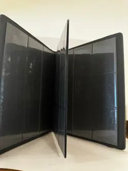 Black 9 Pocket Trading Card Binder for 540 Cards by Fabmaker Some Wear - Image 3