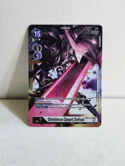 Omnimon Zwart Defeat BT5-112 Resurgence Booster (SEC) Digimon Card - Image 2