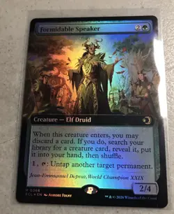 Formidable Speaker (Extended Art) MTG Lorwyn Eclipsed Foil - Image 1