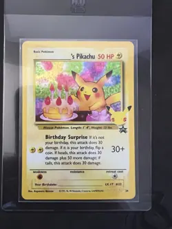 Pokemon ______'s Pikachu 24/53 Wotc Promo Holo 50 HP Basic - Image 1