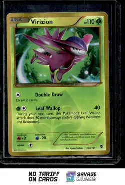 2013 Pokemon Black & White - Plasma Blast Virizion #103/101 Basic/Rare Secret - Image 1