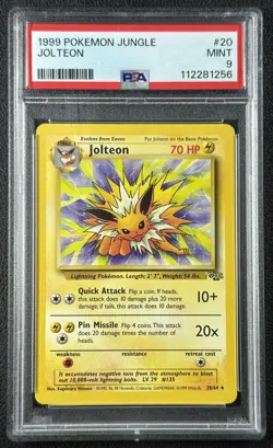 JOLTEON PSA 9 1999 POKEMON JUNGLE #20/64 MINT 256 - Image 1