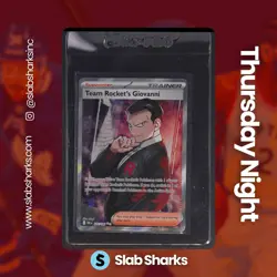 2025 POKEMON DESTINED RIVALS #225/182 TEAM ROCKET'S GIOVANNI FULL ART TRAINER NM - Image 1