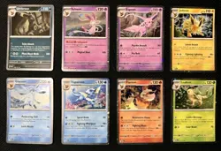 Prismatic Evolutions 8 Cosmos Holos Costco Mini Tin Promos Full Set Of 8 Pokemon - Image 1