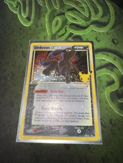 Pokemon TCG Umbreon Star POP Series 5 17/17 Ultra Rare Holo Darkness HP 70 - Image 2