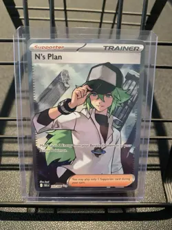 Pokemon Black Bolt N’s Plan Secret Rare Holo Full Art #163 pack Fresh - Image 1