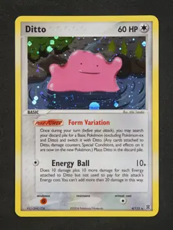 Pokemon TCG EX Fire Red Leaf Green #4/112 Ditto Holo Rare Gorgeous NM - Image 1