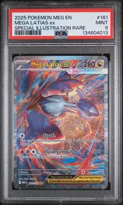 2025 POKEMON MEGA EVOLUTION #181 MEGA LATIAS ex SPECIAL ILLUSTRATION RARE PSA 9 - Image 1