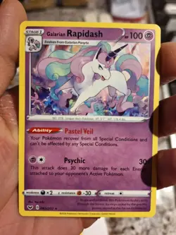 Galarian Rapidash 082/192 Rebel Clash 2020 Non-Holo Rare Pokemon TCG NM - Image 1