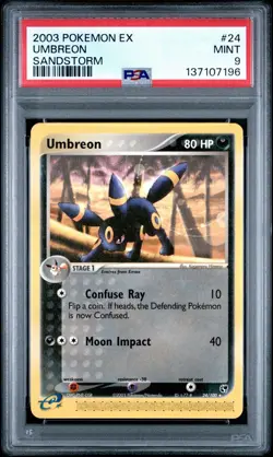 2003 POKEMON EX SANDSTORM #24 UMBREON Psa 9 - Image 1
