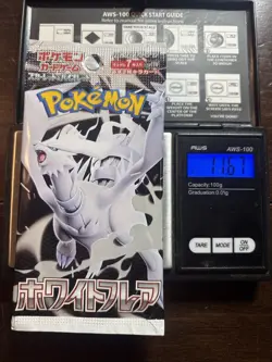 Heavy 11.67g Pokemon Sealed White Flare Japanese Booster Pack - Image 1