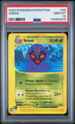 2002 POKEMON EXPEDITION #35 ARBOK PSA 10 - Image 1