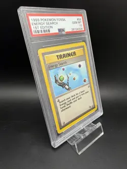 Pokemon - Fossil - Energy Search - PSA 10 Slab - 1st Edition Label ERROR 🦴 - Image 3