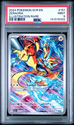 2024 POKEMON SCR EN-STELLAR CROWN ILLUSTRATION RARE #151 ZERAORA PSA 9 - Image 1