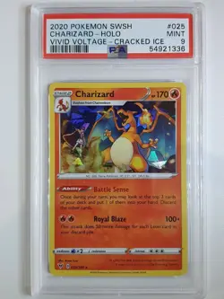 2020 Pokemon Charizard 025/185 CRACKED ICE HOLO Vivid Voltage - PSA 9 - Image 1