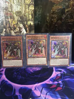 x3 YUGIOH BPRO-EN008 CRIMSON BLADER/ASSAULT MODE SUPER RARE 1st EDITION - Image 1