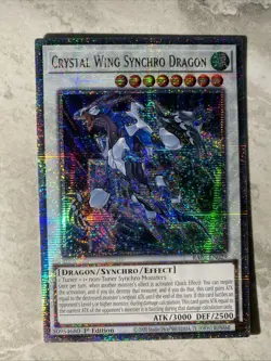 Yugioh - Crystal Wing Synchro Dragon - RA02-EN029 - Quarter Century Rare 1st Edi - Image 1