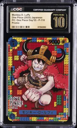 2025 ONE PIECE JPN PC: ONE PIECE DAY '25 PROMO MONKEY D. LUFFY CGC 10 PRISTINE - Image 1