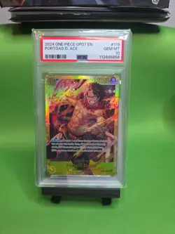 2024 ONE PIECE OP07-500 YEARS IN THE FUTURE #119 PORTGAS D. ACE PSA 10 - Image 1