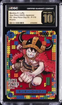 2025 ONE PIECE JPN PC: ONE PIECE DAY '25 PROMO MONKEY D. LUFFY CGC 10 PRISTINE - Image 1