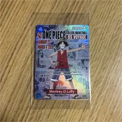 Bandai One Piece CCG Monkey.D.Luffy College Basketball US Voyage Promo - Image 1