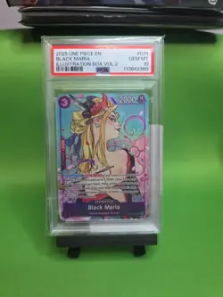 2025 ONE PIECE PROMOS ILLUSTRATION BOX VOL 2 #074 BLACK MARIA PSA 10 - Image 1