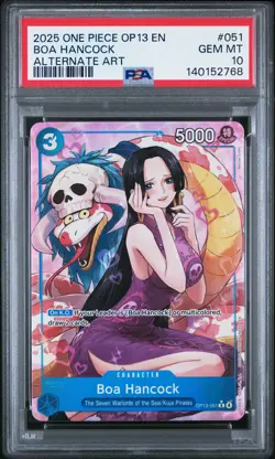 2025 ONE PIECE OP13-CARRYING ON HIS WILL ALTERNATE ART #051 BOA HANCOCK PSA 10 - Image 1