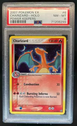 2007 Pokemon EX Power Keepers Charizard Holo #6/108 PSA 8 - Image 1