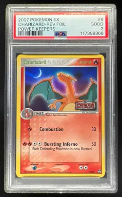 2007 Pokemon EX Power Keepers #6/108 Charizard Holo PSA 2 - Image 1