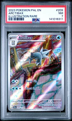 2023 POKEMON PAL EN-PALDEA EVOLVED ILLUSTRATION RARE #209 ARCTIBAX PSA 7 - Image 1