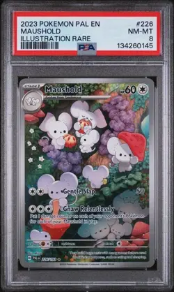 2023 POKEMON PAL EN-PALDEA EVOLVED #226 MAUSHOLD ILLUSTRATION RARE - PSA 8 NM-MT - Image 1