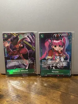 One Piece CCG Illustration Box Volume 3 Sealed Promo Cards Mihawk & Perona - Image 1